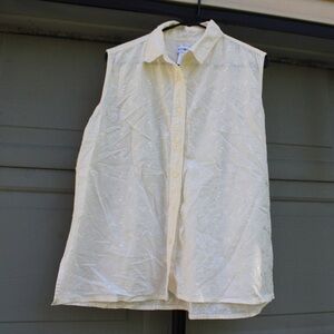 White Stag XL Button Down Eyelet Tank